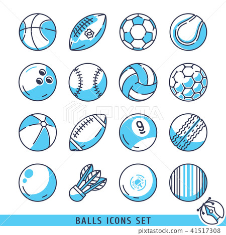 Balls icons set vector illustration 41517308