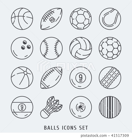 Balls icons set vector illustration Balls icons set vector illustration 41517309