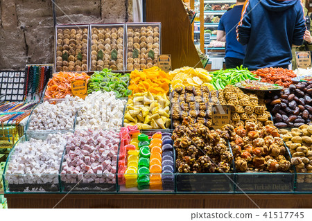Turkish delight or lokum sold in Spice Bazaar Turkish delight or lokum sold in Spice Bazaar 41517745