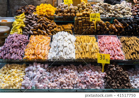 Turkish delight or lokum sold in Spice Bazaar Turkish delight or lokum sold in Spice Bazaar 41517750