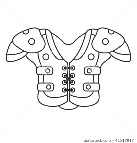 Line vector icon hockey, rugby, baseball defense armor plates. Sport equipment success symbol Line vector icon hockey, rugby, baseball defense armor plates. Sport equipment success symbol 41517917