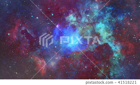 Nebula and open cluster in the universe. 41518221