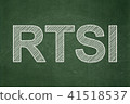 Stock market indexes concept: RTSI on chalkboard background 41518537