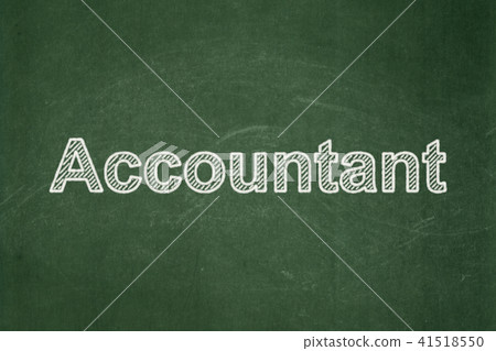 Banking concept: Accountant on chalkboard background 41518550