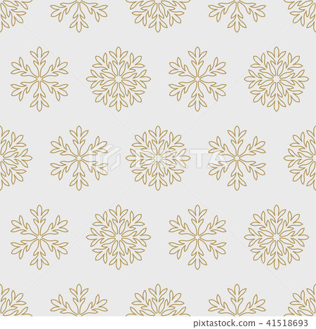 Gold snowflakes pattern seamless vector illustrati - Stock Illustration ...