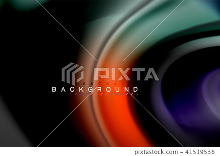 Fluid liquid colors design, colorful marble or plastic wavy texture background, glowing multicolored 41519538