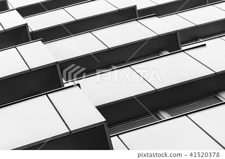Walls of steel with dark windows Walls of steel with dark windows 41520378