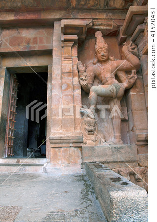 Dwarapala on the right, Brihadisvara Temple 41520431