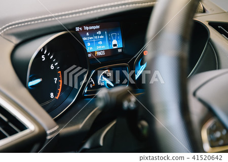 Modern Car Interior With Dashboard View 41520642