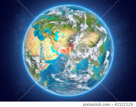 Pakistan on planet Earth in space 41522129
