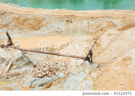 Sand mining activity 41522472