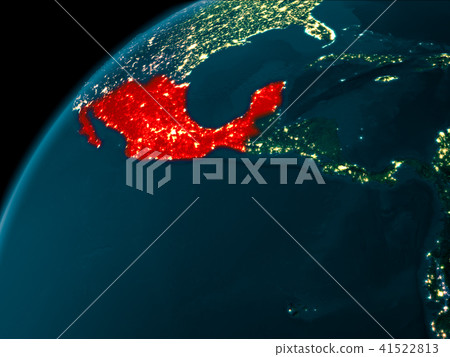 Mexico at night on Earth 41522813