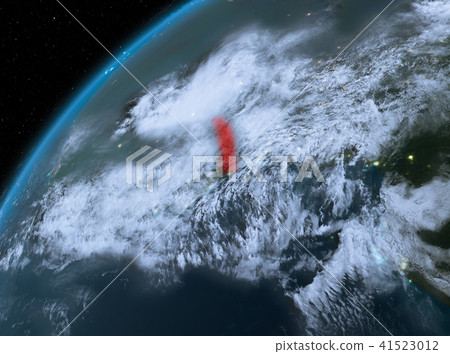 Togo on planet Earth in space at night Togo on planet Earth in space at night 41523012
