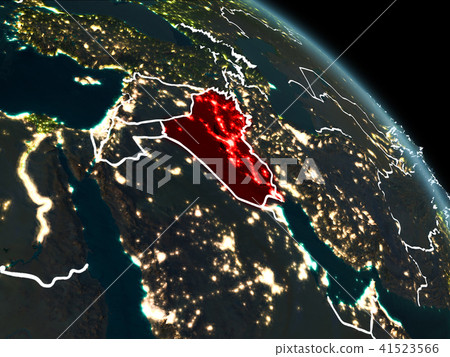 Iraq in red at night Iraq in red at night 41523566