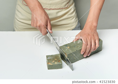 Man, knife, soap 41523830