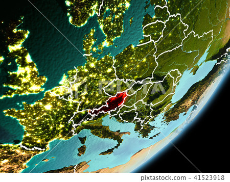 Orbit view of Austria Orbit view of Austria 41523918