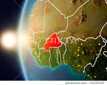 Sunset above Burkina Faso from space Sunset above Burkina Faso from space 41524107
