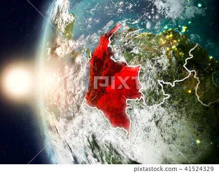 Colombia during sunset on Earth 41524329