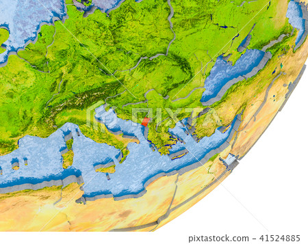 Map of Montenegro on Earth 41524885