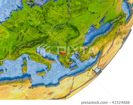 Map of Kosovo on Earth 41524886