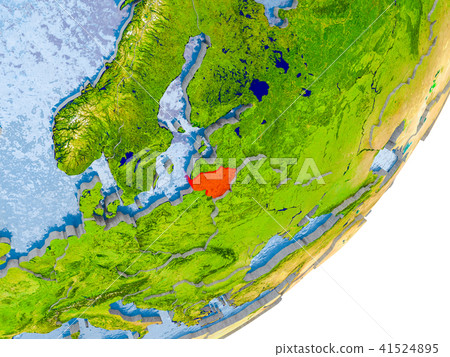 Map of Lithuania on Earth 41524895