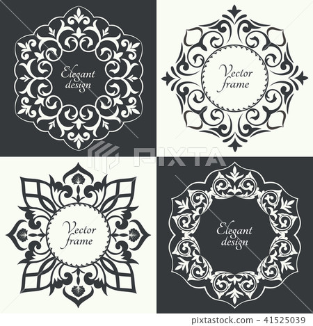 Set of circular baroque patterns Set of circular baroque patterns 41525039