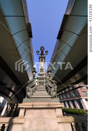 Tokyo's urban landscape in Japan Kirin statue of Nihonbashi 41526186
