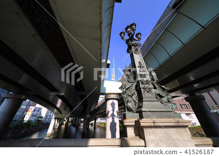 Tokyo's urban landscape in Japan Kirin statue of Nihonbashi 41526187