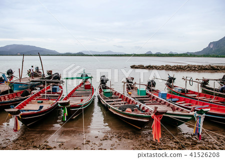 Long tail Fishing boat pier of southern Thailand  41526208