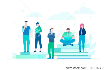 Business colleagues - flat design style colorful illustration Business colleagues - flat design style colorful illustration 41526335