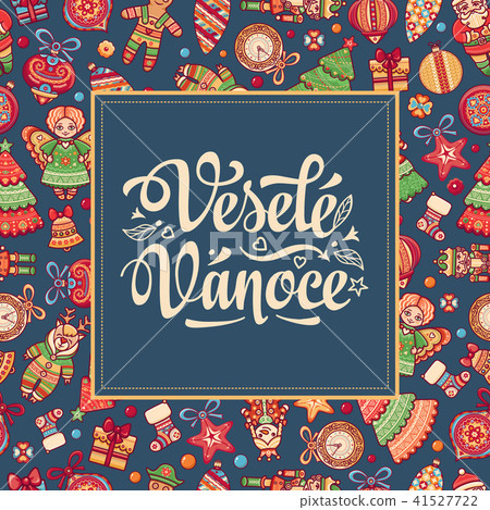 Vesele Vanoce Lettering composition Czech language Vesele Vanoce Lettering composition Czech language 41527722