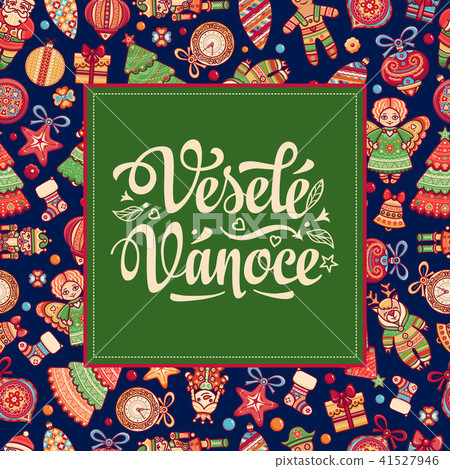 Vesele Vanoce Lettering composition Czech language Vesele Vanoce Lettering composition Czech language 41527946
