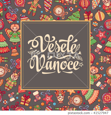 Vesele Vanoce Lettering composition Czech language Vesele Vanoce Lettering composition Czech language 41527947