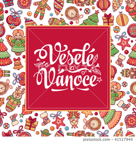 Vesele Vanoce Lettering composition Czech language Vesele Vanoce Lettering composition Czech language 41527949