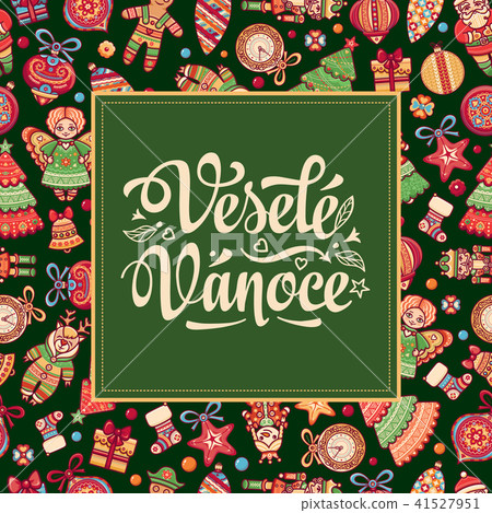 Vesele Vanoce Lettering composition Czech language 41527951