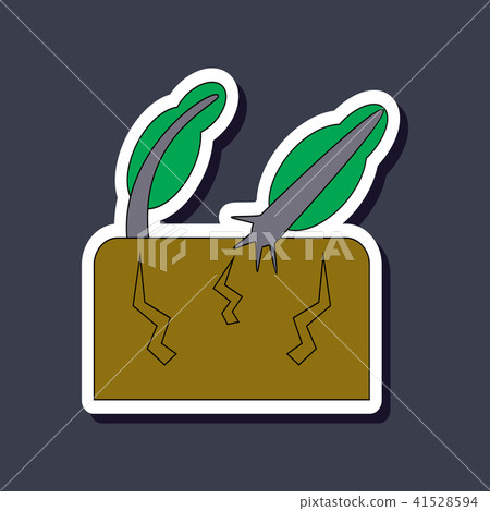 paper sticker on background earthquake trees 41528594