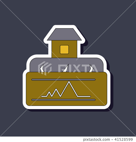 paper sticker on natural disaster earthquake house paper sticker on natural disaster earthquake house 41528599