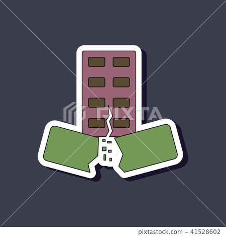 paper sticker on natural disaster earthquake house paper sticker on natural disaster earthquake house 41528602