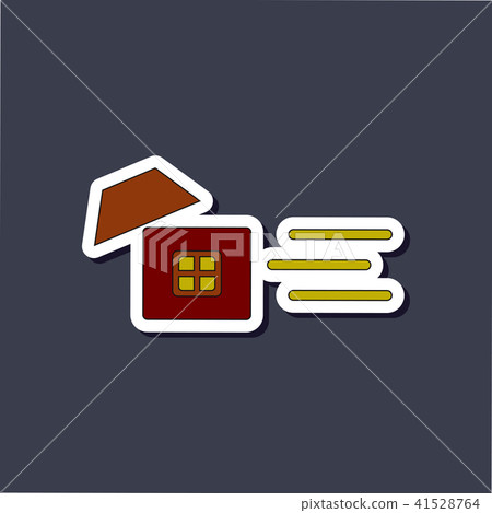 paper sticker on background wind destroys house paper sticker on background wind destroys house 41528764
