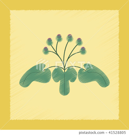 flat shading style Illustrations plant Arctium flat shading style Illustrations plant Arctium 41528805