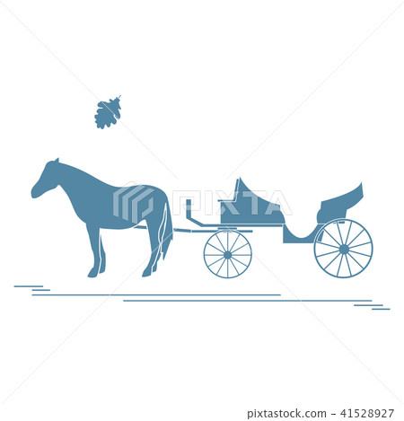 horse-drawn carriage and oak leaf Travel and horse-drawn carriage and oak leaf Travel and 41528927