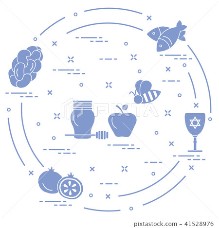 Jewish traditional treats and symbols 41528976