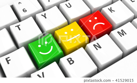 White keyboard positive, neutral and negative #2 White keyboard positive, neutral and negative #2 41529015
