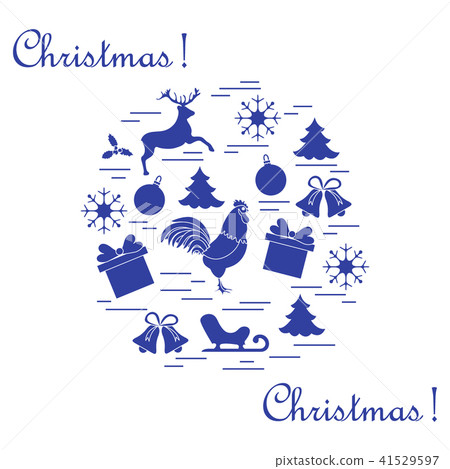 different new year and christmas symbols different new year and christmas symbols 41529597