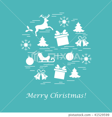different new year and christmas symbols 41529599