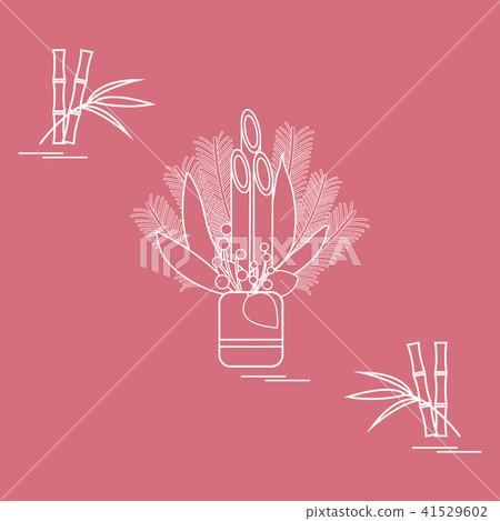 Japanese new year home decorations kadomatsu and Japanese new year home decorations kadomatsu and 41529602