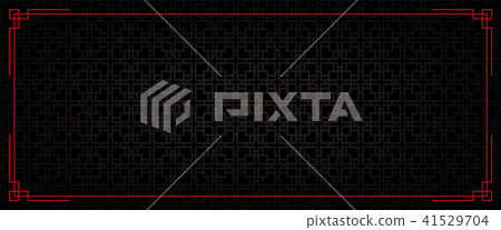chinese square abstract banner with red border chinese square abstract banner with red border 41529704
