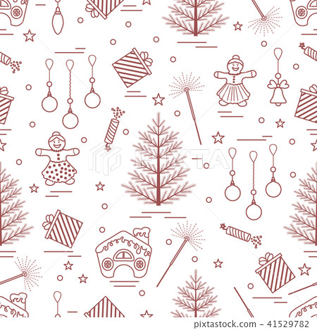 Winter seamless pattern with variety Christmas 41529782
