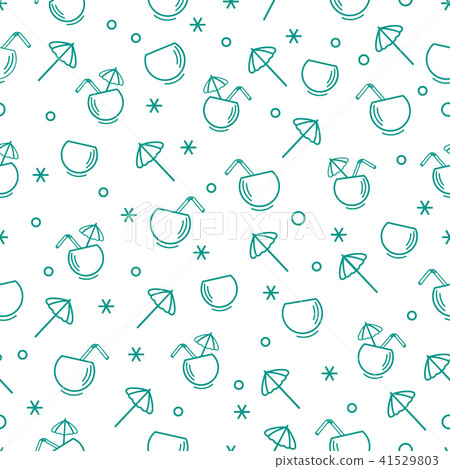 Cute seamless pattern with cocktail in half Cute seamless pattern with cocktail in half 41529803
