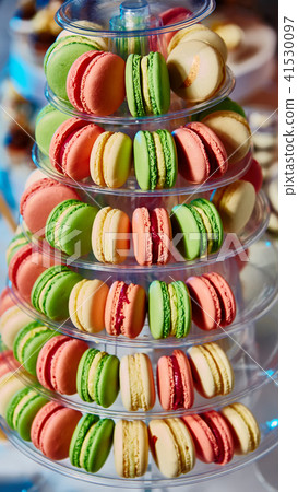 Selection of decorative desserts on buffet table at catered event Selection of decorative desserts on buffet table at catered event 41530097